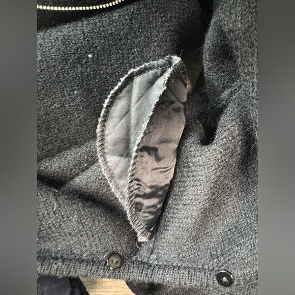 Vintage Karen Scott 100% Pure Wool Cardigan w Shoulder Pads Size Medium - Picture 4 of 11